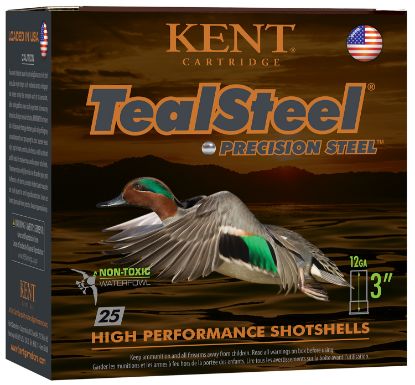 Picture of Kent Cartridge Kts123366 Tealsteel Precision Steel 12 Gauge 3" 1 1/4 Oz 6 Shot 25 Per Box/ 10 Case 
