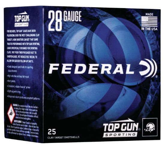 Picture of Federal Tgs282175 Top Gun 28 Gauge 2.75" 3/4 Oz 7.5 Shot 25 Per Box/ 10 Case 