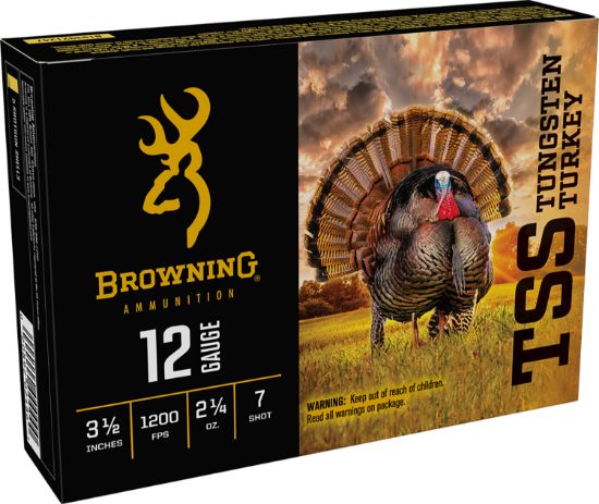 Picture of Browning Ammo B193921247 Tss Tungsten Turkey 12 Gauge 3.50" 2 1/4 Oz Tungsten 7 Shot 5 Per Box/ 10 Case 