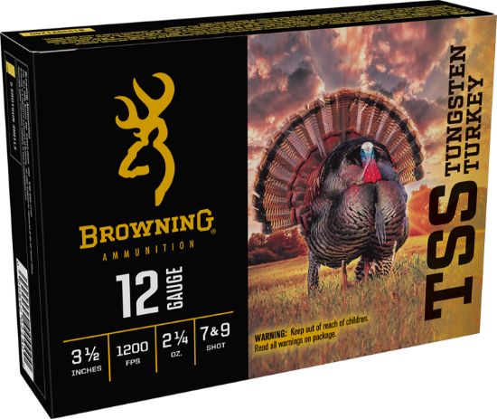 Picture of Browning Ammo B193921240 Tss Tungsten Turkey 12 Gauge 3.50" 2 1/4 Oz Tungsten 7/9 Shot 5 Per Box/ 10 Case 