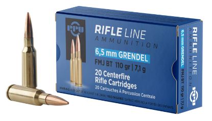 Picture of Ppu Pp6gf Standard Rifle 6.5 Grendel 110 Gr Full Metal Jacket Boat Tail 20 Per Box/ 25 Case 