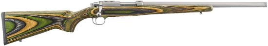 Picture of Ruger 7219 77/17 17 Wsm 6+1 18.50" Threaded Barrel, Matte Stainless Steel, Integral Scope Mounts On Solid Steel Receiver, Green Mountain Laminate Stock 