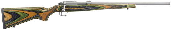 Picture of Ruger 7220 77/17 17 Hornet 6+1 18.50" Threaded Barrel, Matte Stainless Steel, Integral Scope Mount On Solid Steel Receiver, Green Mountain Laminate Stock 