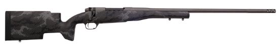 Picture of Weatherby Map01n65rwr6b Mark V Accumark Pro 6.5 Wthby Rpm 4+1 24" Barrel, Tungsten Gray Cerakote Finish, Black With Gray Sponge Pattern Accents Carbon Fiber Stock 