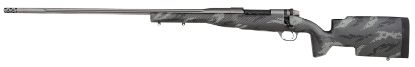 Picture of Weatherby Map01n257wl8b Mark V Accumark Pro 257 Wthby Mag 3+1 26" Barrel, Tungsten Gray Cerakote Finish, Black With Gray Sponge Pattern Accents Carbon Fiber Stock Left Hand 