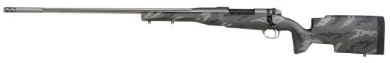 Picture of Weatherby Map01n257wl8b Mark V Accumark Pro 257 Wthby Mag 3+1 26" Barrel, Tungsten Gray Cerakote Finish, Black With Gray Sponge Pattern Accents Carbon Fiber Stock Left Hand 