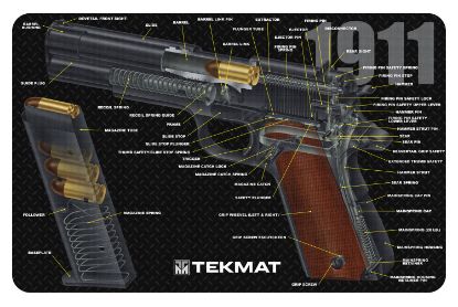 Picture of Tekmat Tekr171911ca 1911 3D Cutaway Cleaning Mat 11" X 17" 