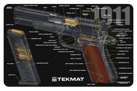 Picture of Tekmat Tekr171911ca 1911 3D Cutaway Cleaning Mat 11" X 17" 