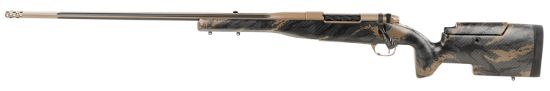 Picture of Weatherby Mae01n257wl8b Mark V Accumark Elite 257 Wthby Mag 3+1 26" Barrel, Coyote Tan Elite Cerakote Metal Finish, Brown Sponge Pattern Black Fixed Adjustable Cheek Piece Stock Left Hand 