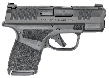 Picture of Springfield Armory Hc9319b Hellcat Micro-Compact Frame 9Mm Luger 13+1/11+1, 3" Melonite Steel Barrel, Black Melonite Serrated Steel Slide & Polymer Frame W/Picatinny Rail 