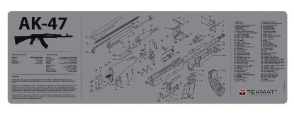 Picture of Tekmat Tekr36ak47gy Ak-47 Cleaning Mat Ak-47 Parts Diagram 12" X 36" 