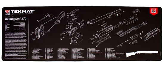 Picture of Tekmat Tekr44rem870 Remington 870 Ultra 44 Cleaning Mat Remington 870 Parts Diagram 15" X 44" 