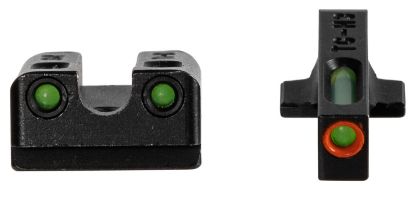 Picture of Truglo Tg13sg4pc Tfx Pro Black | Green Tritium & Fiber Optic Orange Outline Front Sight Green Tritium & Fiber Optic Rear Sight 