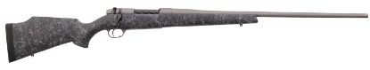 Picture of Weatherby Mwm01n333wr8b Mark V Weathermark 338-378 Wthby Mag 2+1 26" Barrel, Tactical Gray Cerakote Metal Finish, Gray Webbed Black Fixed Monte Carlo Stock 