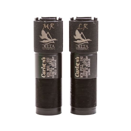 Picture of Carlson's Choke Tubes 07471 Delta Waterfowl Extended Choke 20 Gauge Mid-Range Long Range 17-4 Stainless Steel 