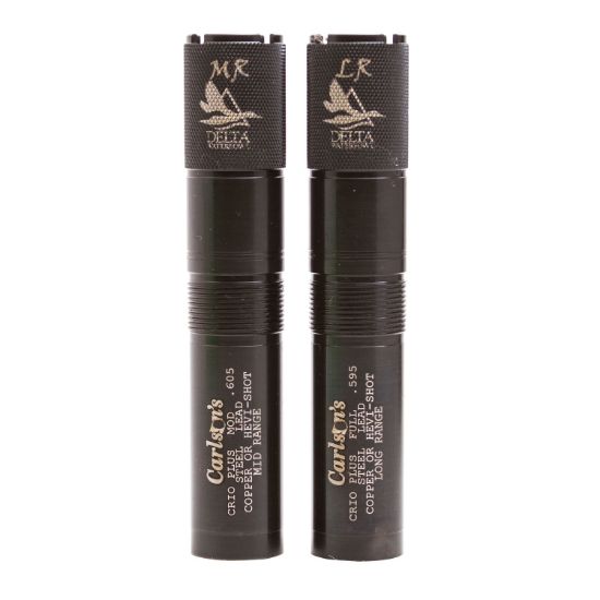 Picture of Carlson's Choke Tubes 07571 Delta Waterfowl Extended Choke 20 Gauge Mid-Range Long Range 17-4 Stainless Steel 