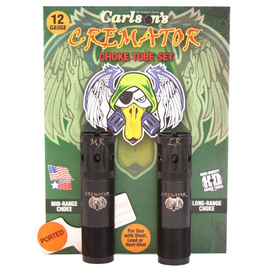 Picture of Carlson's Choke Tubes 11532 Cremator 12 Gauge Mid-Range Long Range Ported 17-4 Stainless Steel 