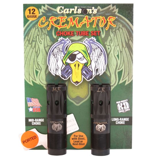 Picture of Carlson's Choke Tubes 11542 Cremator 12 Gauge Mid-Range Long Range Ported 17-4 Stainless Steel 