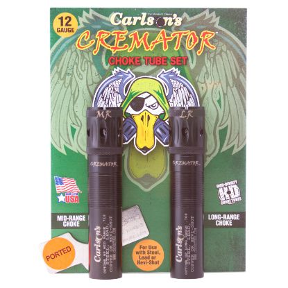 Picture of Carlson's Choke Tubes 11562 Cremator 12 Gauge Mid-Range Long Range Ported 17-4 Stainless Steel 