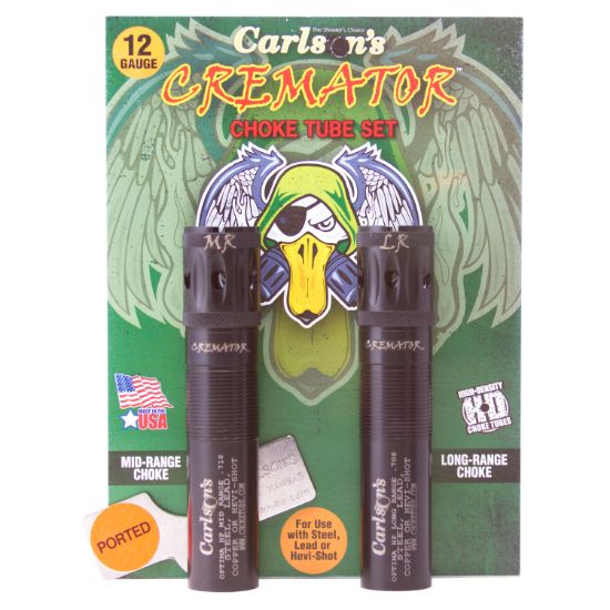 Picture of Carlson's Choke Tubes 11562 Cremator 12 Gauge Mid-Range Long Range Ported 17-4 Stainless Steel 