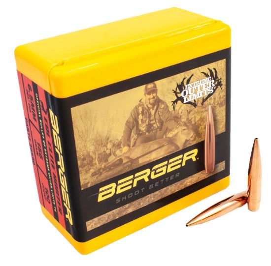 Picture of Berger Bullets 26550 Elite Hunter Outer Limits 6.5Mm .264 156 Gr Boat Tail 100 Per Box 