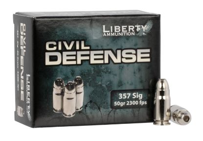 Picture of Liberty Ammunition Lacd357sig053 Civil Defense 357 Sig 50 Gr Lead Free Fragmenting Hollow Point 20 Per Box/ 50 Case 
