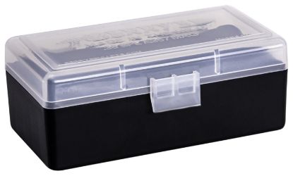 Picture of Berry's 61687 Ammo Box 38 Special/357 Mag Clear/Black Polypropylene 50Rd 