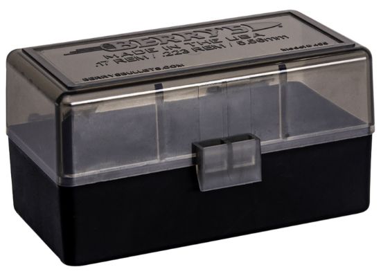 Picture of Berry's 29682 Ammo Box 223 Rem/5.56X45mm Nato Smoke/Black Polypropylene 50Rd 