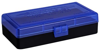 Picture of Berry's 38861 Ammo Box 40 S&W/45 Acp Blue/Black Polypropylene 50Rd 