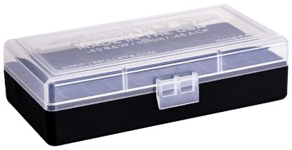 Picture of Berry's 67425 Ammo Box 40 S&W/45 Acp Clear/Black Polypropylene 50Rd 