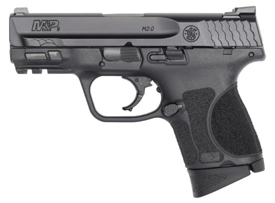 Picture of Smith & Wesson 12481 M&P M2.0 Sub-Compact 9Mm Luger 12+1, 3.60" Black Armornite Stainless Steel Barrel & Serrated Slide, Matte Black Polymer Frame W/Picatinny Rail 