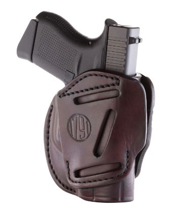 Picture of 1791 Gunleather 3Wh2sbra 3-Way Iwb/Owb Size 02 Signature Brown Leather Belt Loop Compatible W/ Ruger Lcp Compatible W/ Glock 42 Compatible W/ S&W Bodyguard Ambidextrous Hand 