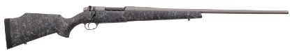 Picture of Weatherby Mwm01n653wr6t Mark V Weathermark 6.5-300 Wthby Mag 3+1 26" Barrel, Tac Gray Cerakote Metal Finish, Black Webbed Gray Fiberglass Stock W/Matte Gel Coat Finish 