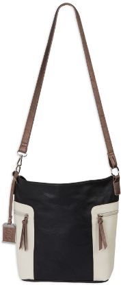 Picture of Bulldog Bdp070 Hobo Purse W/Holster Black W/Tan Trim Pu Leather Most Sm Pistols & Revolvers Ambidextrous Hand 