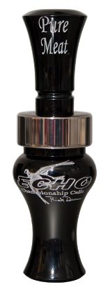 Picture of Echo Calls 79019 Pure Meat Open Call Double Reed Mallard Sounds Attracts Ducks Black Acrylic 