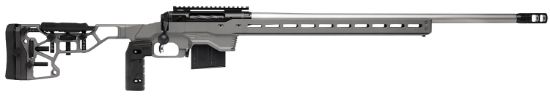 Picture of Savage Arms 57556 110 Elite Precision 308 Win 10+1 26" Matte Stainless, Matte Black Rec, Gray Cerakote Adjustable Mdt Acc Aluminum Chassis Stock 