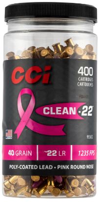 Picture of Cci 955Cc Clean-22 Rimfire 22 Lr 40 Gr Lead Round Nose 400 Per Box/ 8 Case 