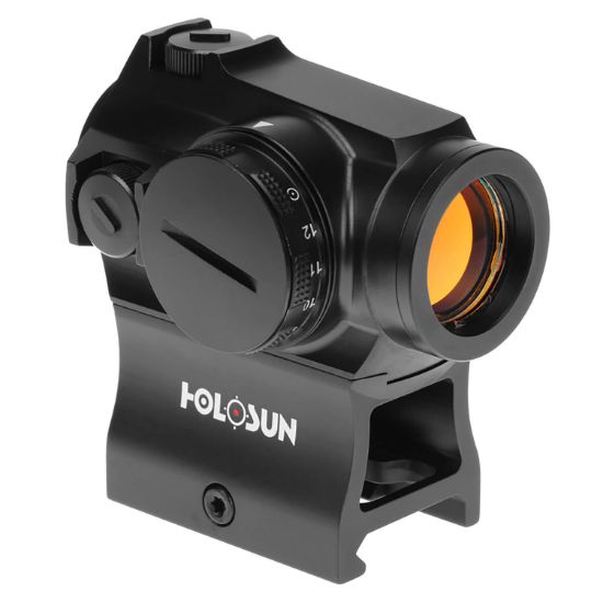 Picture of Holosun He503rgd He503r-Gd Black Anodized 1X 20Mm 2 Moa Gold Dot/65 Moa Gold Circle Multi Reticle 