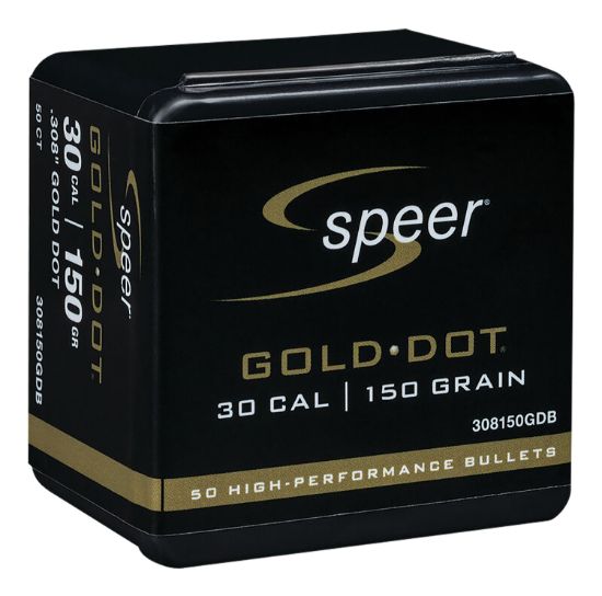 Picture of Speer 308150Gdb Gold Dot 30 Cal .308 150 Gr Soft Point 50 Per Box/ 20 Case 