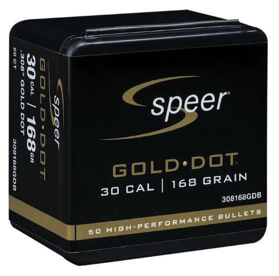 Picture of Speer 308168Gd Gold Dot 30 Cal .308 168 Gr Soft Point 50 Per Box/ 20 Case 