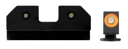 Picture of Xs Sights Glr013p6n R3d Night Sights Fits Glock Black | Green Tritium Orange Outline Front Sight Green Tritium Rear Sight 