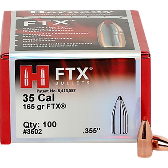 Picture of Hornady 3502 Ftx 35 Cal .355 165 Gr Flex Tip Expanding 100 Per Box/ 15 Case 