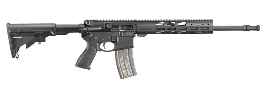 Picture of Ruger 8530 Ar-556 300 Blackout 30+1 16.10" Heavy Contour Barrel, Black Hard Coat Anodized 7075-T6 Aluminum Forgings, 6 Position M4-Style Stock, Flat Top Receiver, Optics Ready 