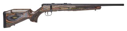 Picture of Savage Arms 70849 B22 Bns-Sr Full Size Bolt Action 17 Hmr 10+1 18" Threaded Barrel, Matte Black Metal Finish & Timber Hardwood Matte Forest Green Laminate Stock 