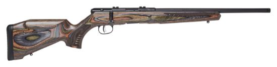 Picture of Savage Arms 70849 B22 Bns-Sr Full Size Bolt Action 17 Hmr 10+1 18" Threaded Barrel, Matte Black Metal Finish & Timber Hardwood Matte Forest Green Laminate Stock 