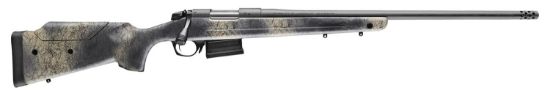 Picture of Bergara Rifles B14s652 B-14 Wilderness Terrain 6.5 Creedmoor 5+1 24" Threaded, Sniper Gray Cerakote Barrel/Rec, Adj. Cheek Piece Softtouch Woodland Camo Stock With Mini-Chassis, Omni Muzzle Brake 