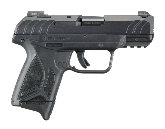 Picture of Ruger 3815 Security-9 Compact Pro 9Mm Luger 3.42" Barrel 10+1, Black Polymer Frame With Picatinny Acc. Rail, Front Serrated Black Oxide Steel Slide, Manual Safety 