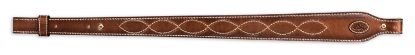 Picture of Browning 122617 Heritage Sling Made Of Brown Leather With Suede Backing & Buckmark Patch, 25"-28" Oal & Adjustable Design For Rifles 