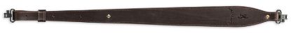 Picture of Browning 122398 John M Browning Signature Made Of Dark Brown Leather With Suede Backing, 25"-35" Oal, Adjustable Design & Swivels For Rifles 