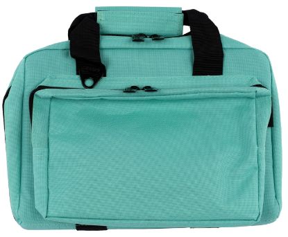 Picture of Us Peacekeeper P21102 Mini Range Bag Water Resistant Robin's Egg Blue 600D Polyester With 8 Mag Pockets, Lockable Zippers & Wraparound Handles 12.75" L X 8.75" H X 3" D Exterior Dimensions 